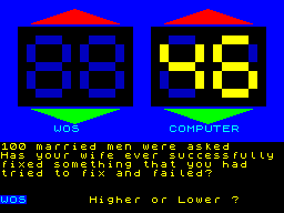 Play Your Cards Right screenshot 3 for ZX Spectrum